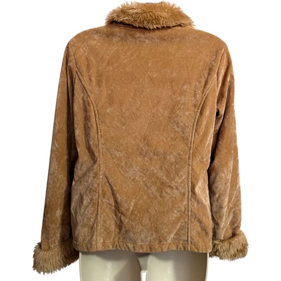 Effeci Faux Suede Shearling Camel/Tan Jacket – Size M - Picture 6 of 12